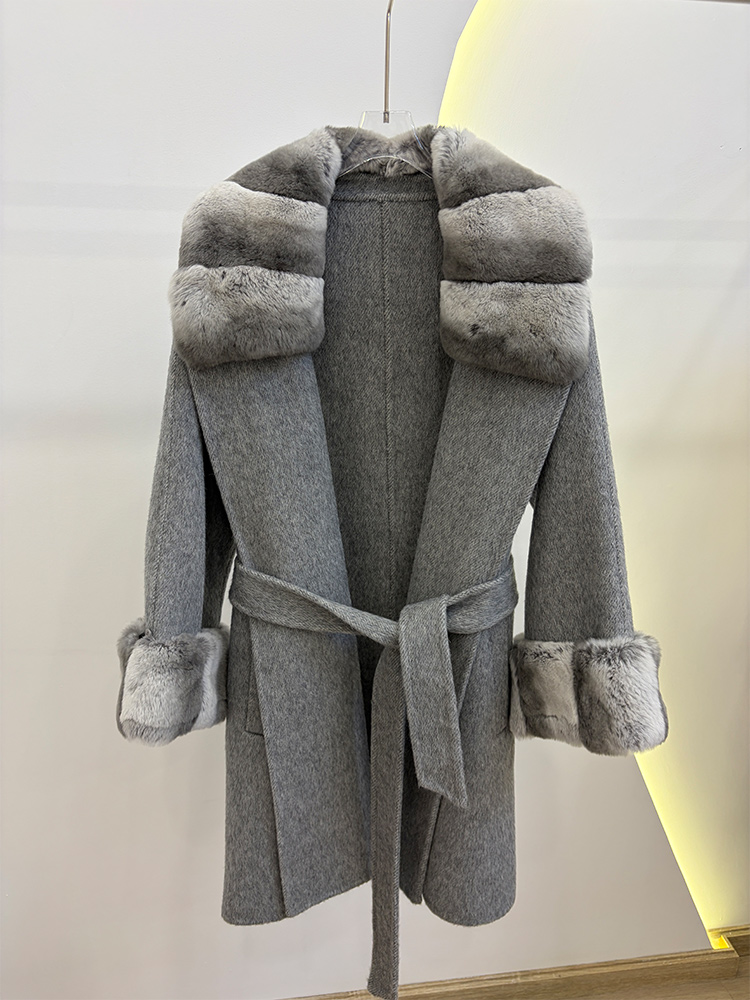 Autumn Winter Real Fur Coat Ja - đánh giá và giá Wool Coat Peacoat